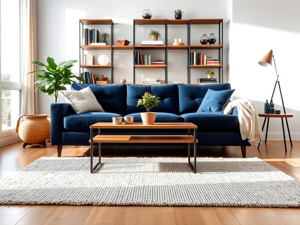 Jaki dywan do granatowej kanapy?