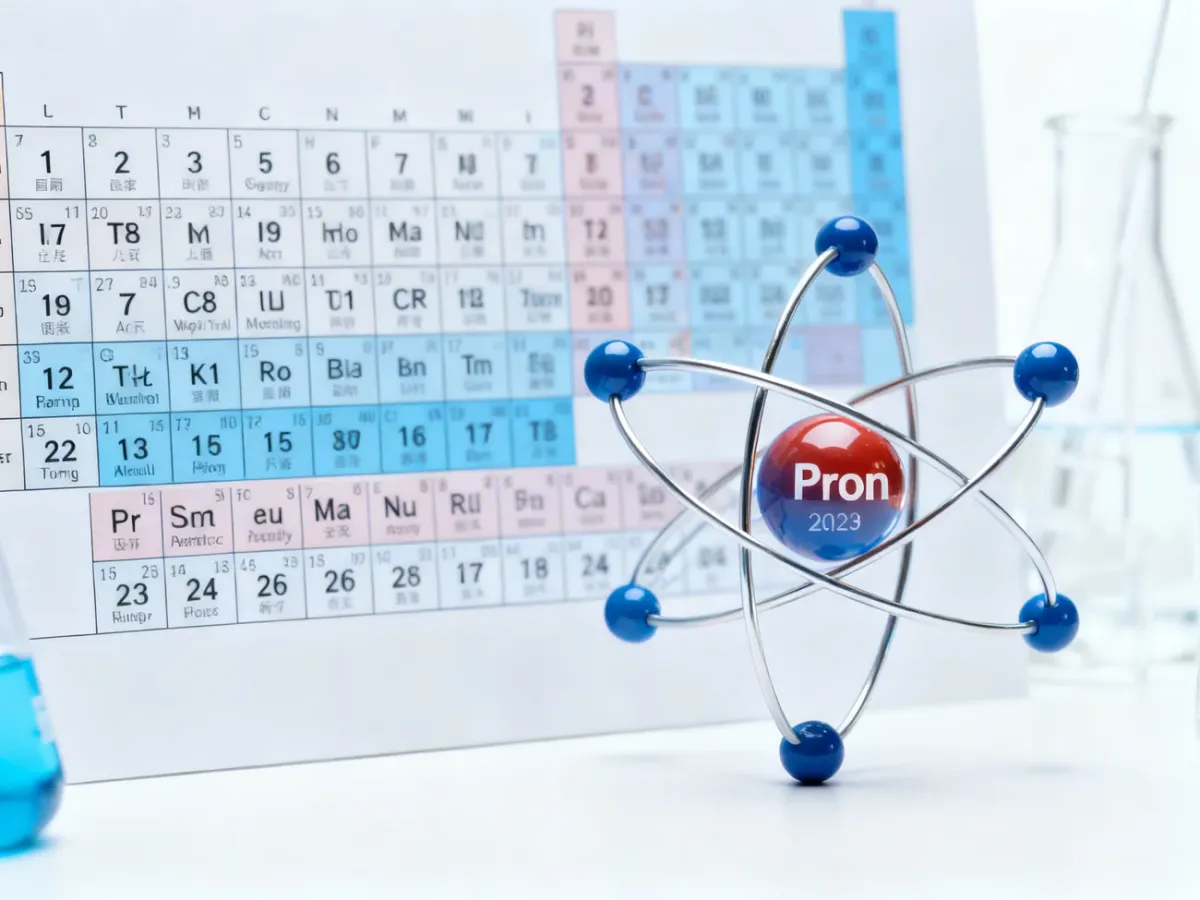 Model atomu i układ okresowy ilustrujące różnicę między liczbą atomową a masową