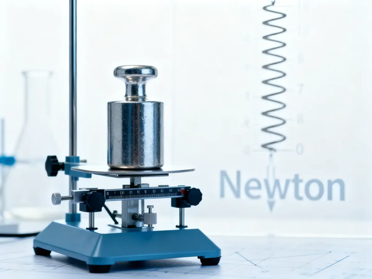 Odważnik jednokilogramowy na precyzyjnej wadze laboratoryjnej